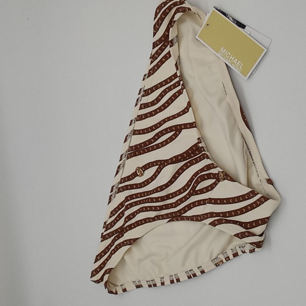 Michael Kors Classic Chain Link Bikini Bottoms Bone White XL